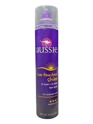 #ad Aussie Sun Touched Shine Hairspray Maximum Hold 10oz Hi Hold Hi Shine OG $18.99