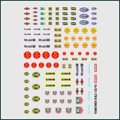 Waterslide Decal 1:32 1:43 Racing Slotcar Youngtimer - Oldtimer Historic Shell