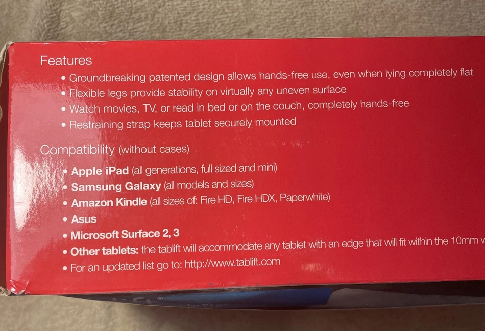 Tablift by nbryte Universal Tablet Stand Flexible Legs Hands-Free Bed iPad - Image 3 of 4