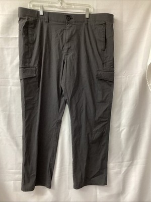 Haggar Men s Gray The Active Series Free Trek Urban Cargo Straight Fit 40 X 30