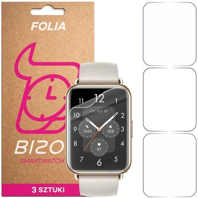 3x Schutzfolie für Huawei Watch Fit 2 Bizon Displayschutzfolie Folie FIlm