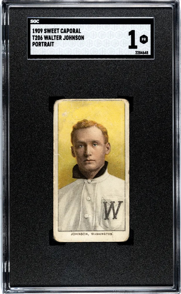 1909 Sweet Caporal (T206) Walter Johnson Portrait SGC 1