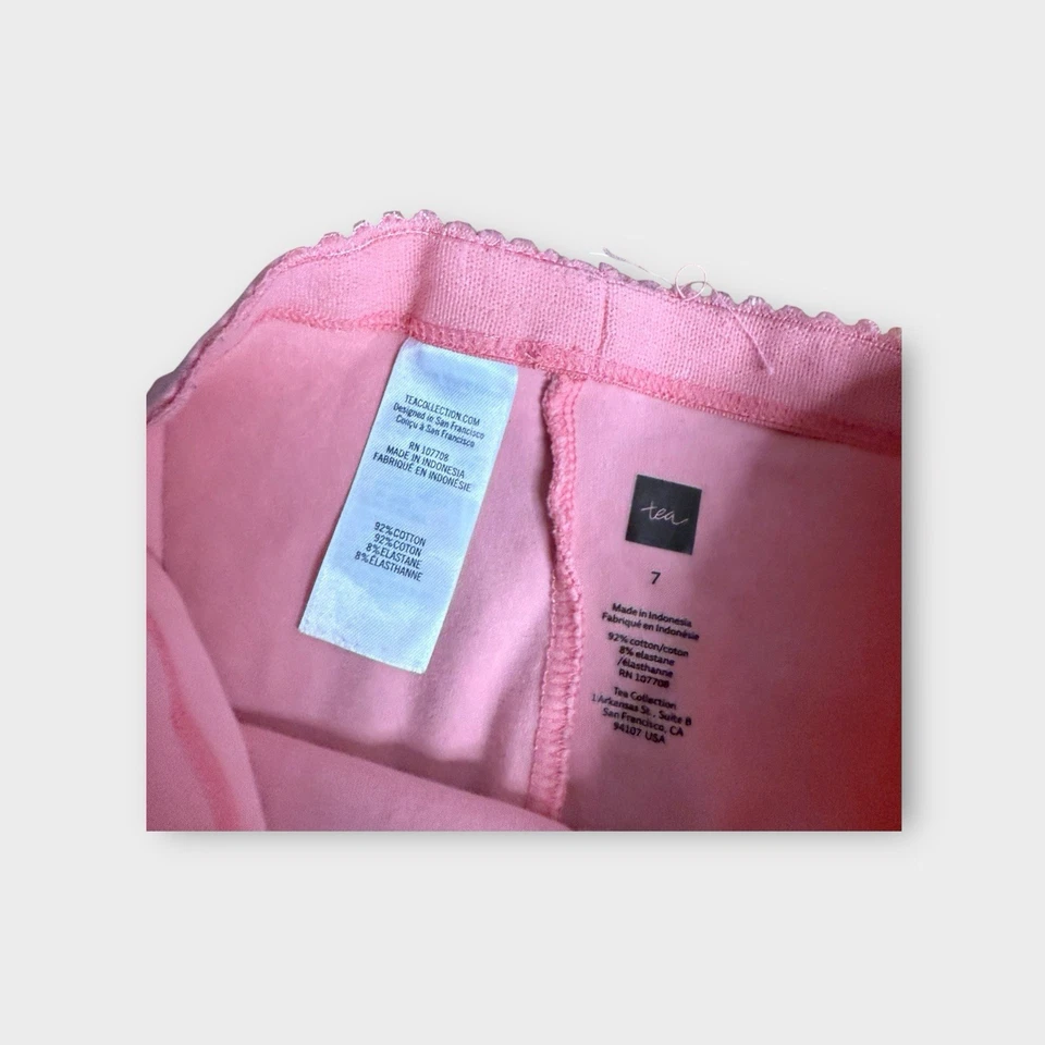 Leggings lisos recortados rosas Tea Collection Foto 2 de 3