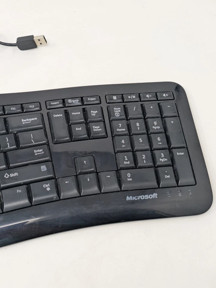 Microsoft Comfort Curve Keyboard 3000 USB Multimedia Contour Model 1482  OEM - Image 4 of 4