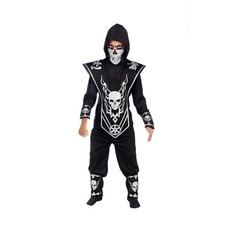 NEW Kids Complete Silver Skull Ninja Halloween Costume Boys Size M 8 
