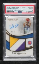 2018-19 Panini Immaculate Premium 46/50 Svi Mykhailiuk PSA 9 MINT Patch Auto j6a