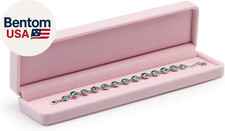 Pink Velvet Bracelet Gift Box Long Chain/Necklace Storage Box Jewelry Storage