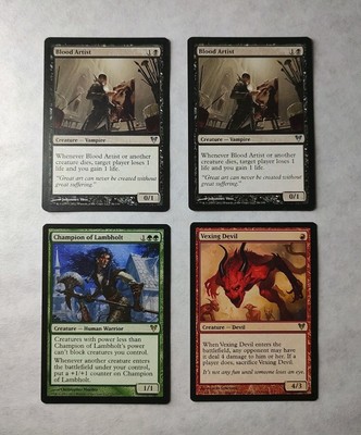 Magic The Gathering Avacyn Restored Set of 4 NM Cards Champion Lambholt Vexing