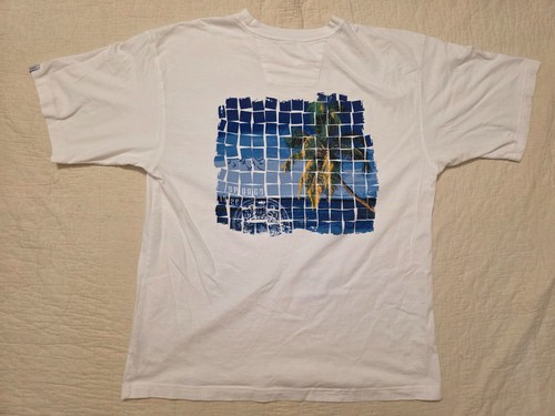Speedo T-Shirt Men XL White Graphic Beach Tee