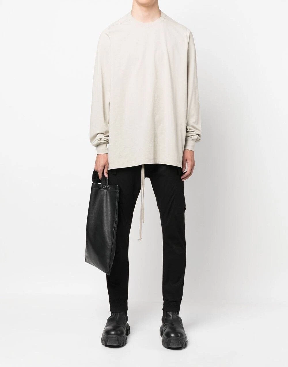 T shirt Rick Owens Pearl girocollo corto manica lunga 35726327