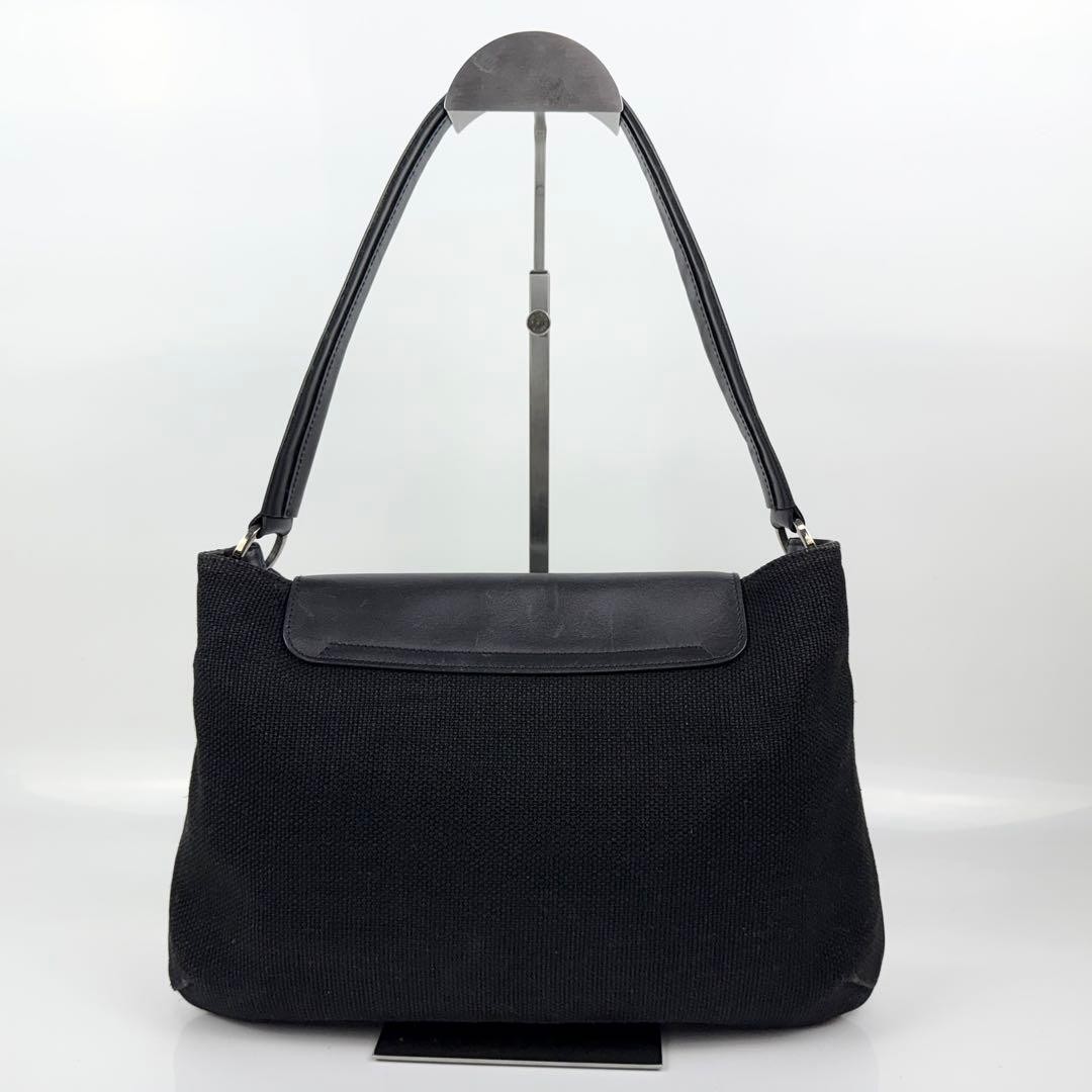 GUCCI Canvas Leather Shoulder Bag Black Authentic thumbnail 5