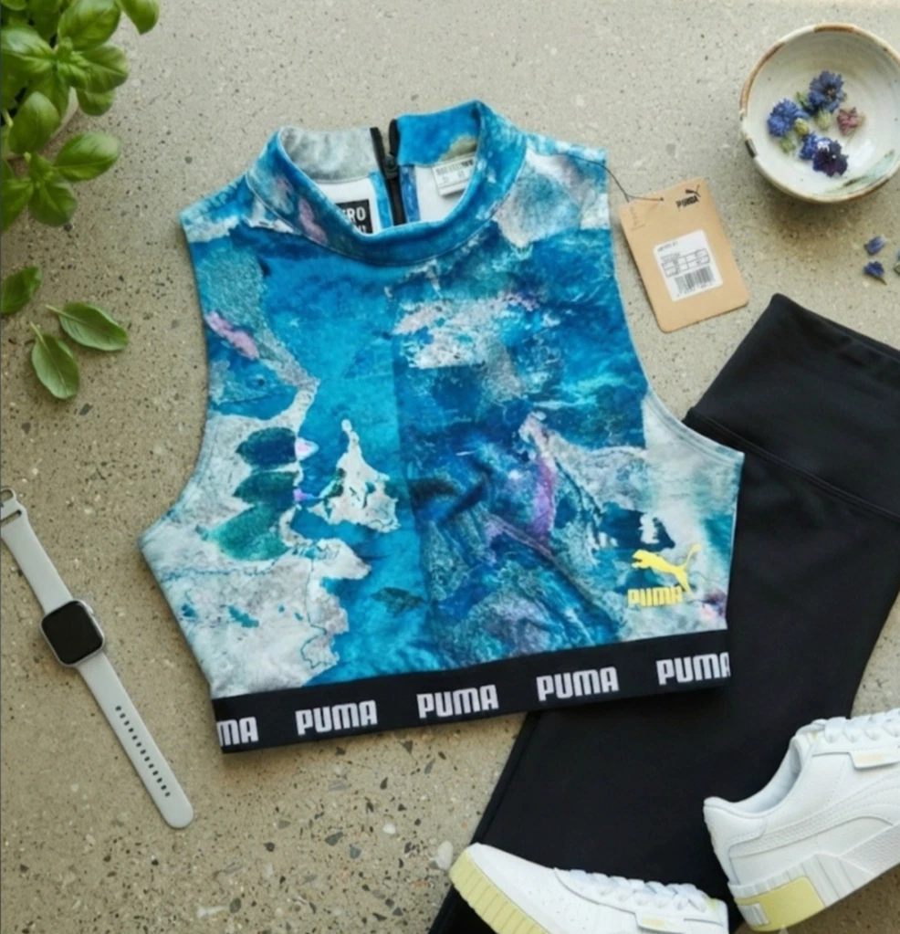 PUMA SPECIAL EDITION ST MARTIN SPORT CROPPED TOP SIZE XS NEW - GYM ACTIVEWEAR
