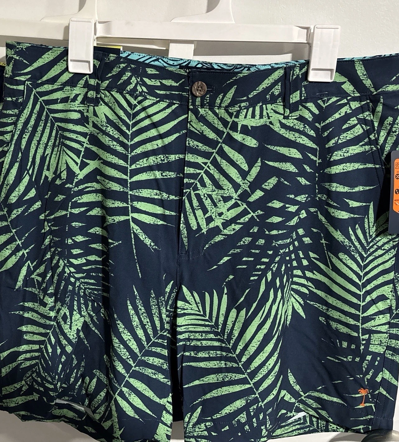 Margaritaville Mens 4-Way Stretch Quick Dry Shorts Insignia Blue Size 32 W x 7 L