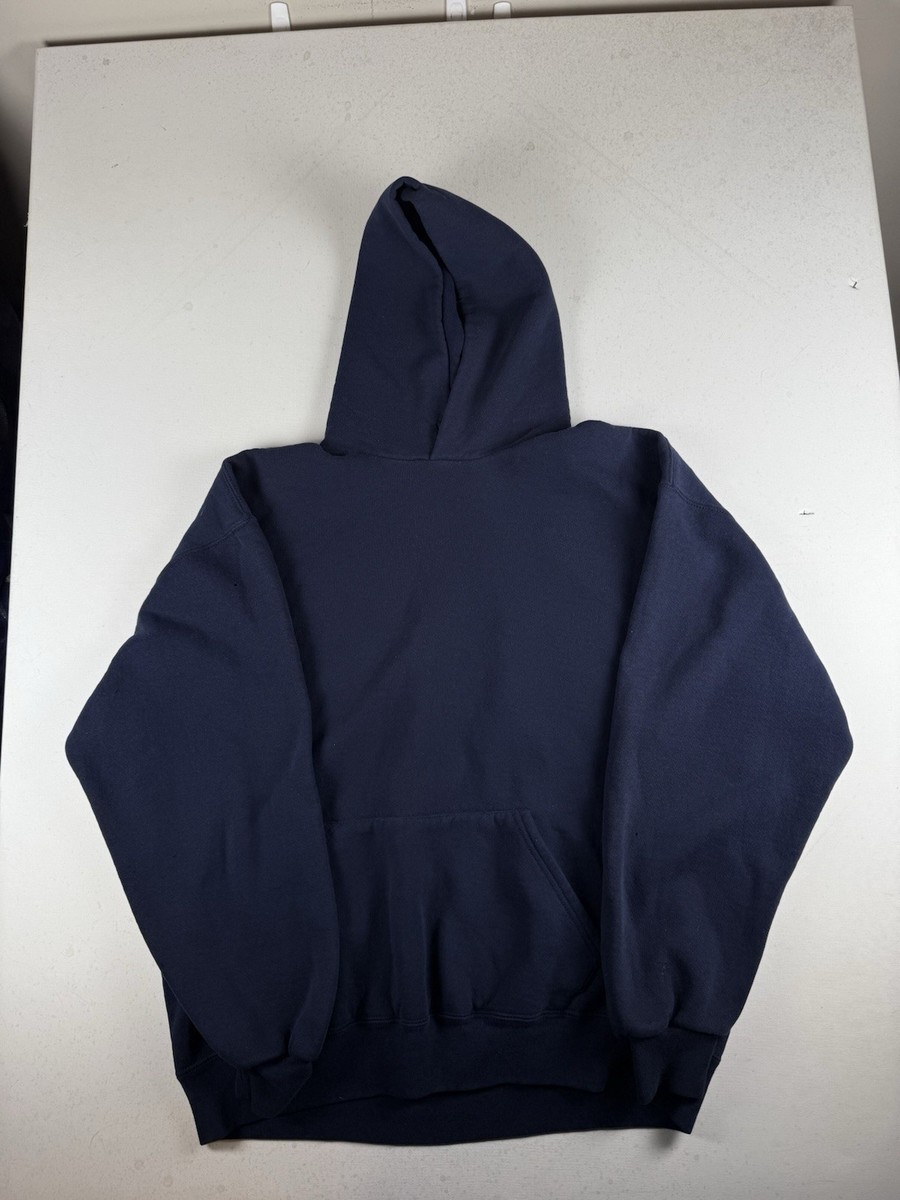 Vintage Russell Athletic Hoodie Sweatshirt Mens XL Navy Blue 