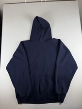Vintage Russell Athletic Hoodie Sweatshirt Mens XL Navy Blue Fleece Blank 90s