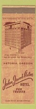 Matchbook Cover - John Jacob Astor Hotel Astoria OR