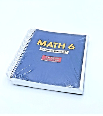 Math 6 A Teaching Textbook & Answer Key By Greg Sabouri - New - Sealed