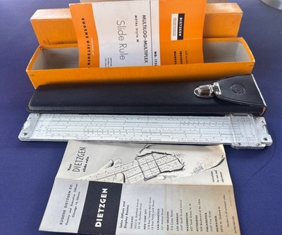 Vintage DIETZGEN 1738 Slide Rule MultiLog - Multiplex Metal Style M 1954 Germany