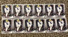 2025 Bowman Roki Sasaki #12 RC Los Angeles Dodgers 12 Card Lot