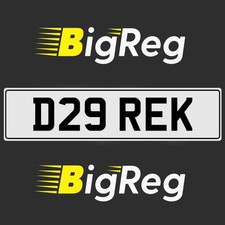 D29 REK DEK DECKS DEREK DEEK DERIK OLD 3X3 REG PRIVATE REGISTRATION NUMBER PLATE