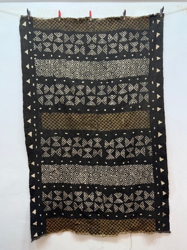 Vintage Beautiful African Bogolan Mud Cloth Textile 175x115 Cm