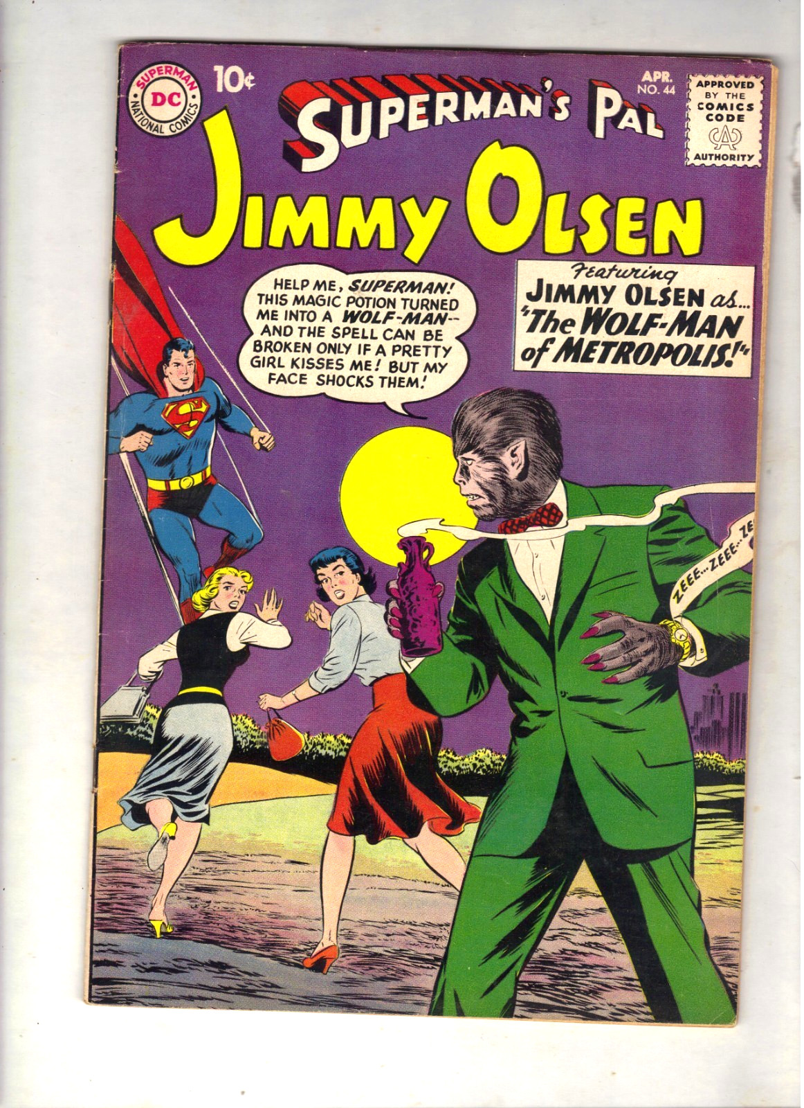 Superman PAL Jimmy Olsen 44 DC SILVER AGE COMIC WOLFMAN JIMMY CROSSDRESSER JIMMY