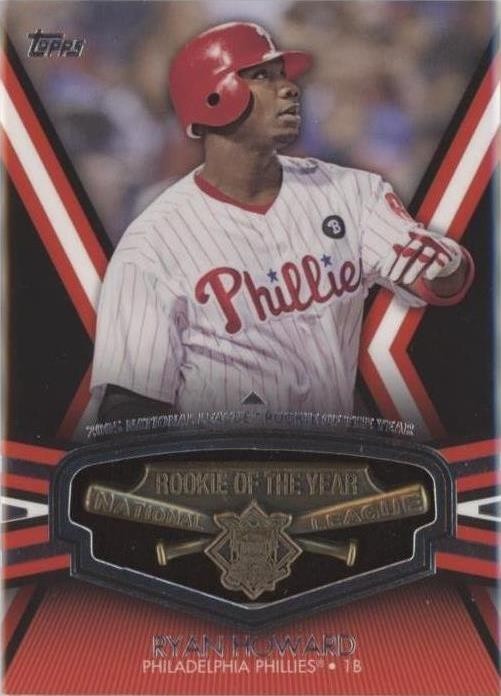 Ryan Howard Rookie 2013 Topps - Rookie of the Year Commemorative Manufactured Trophy Ryan ...
