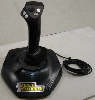 Vinntage Logitech Wingman Force 3D Joystick J-UC10 PC G-Force Feedback Ergo USB