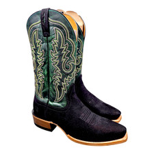 Botas Ariat Futurity Para Hombre Implacables Bama Fury Western Puntera Cuadrada Negras/Verdes