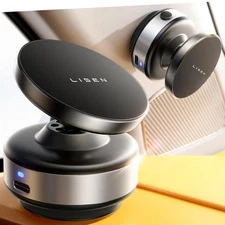 LISEN Suction Phone Mount, Mini Portable Super Stable Electric Vacuum Magnetic