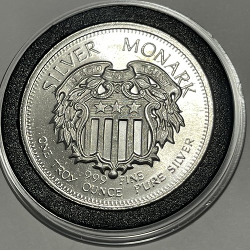 Monark Silver American Eagle Vintage Coin 1 Troy Oz .999 Fine Coin Round Medal - Picture 10 of 18
