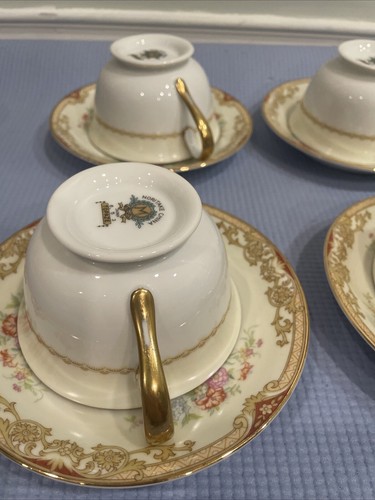 5 Vintage Noritake china japan 653 topaz cup And Saucer Mystery - Picture 3 of 9