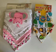 le bebe and Nuby Dribble Baby Bibs 2 Packs (6 Total Bibs) Bandana