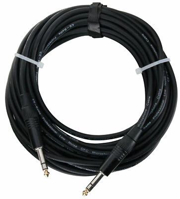PRONOMIC Cable jack estéreo 10 m cable de conexión 6,3 mm simétrico apantallado cable de audio