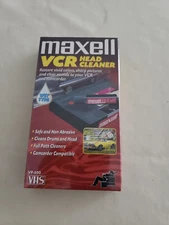 Maxell VCR Video Head Cleaner VHS VP-200 New and Factory Sealed Wet Type