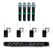 Musysic 8-channel Uhf Handheld Lapel Lavalier Wireless Microphone System Mu-u8hl