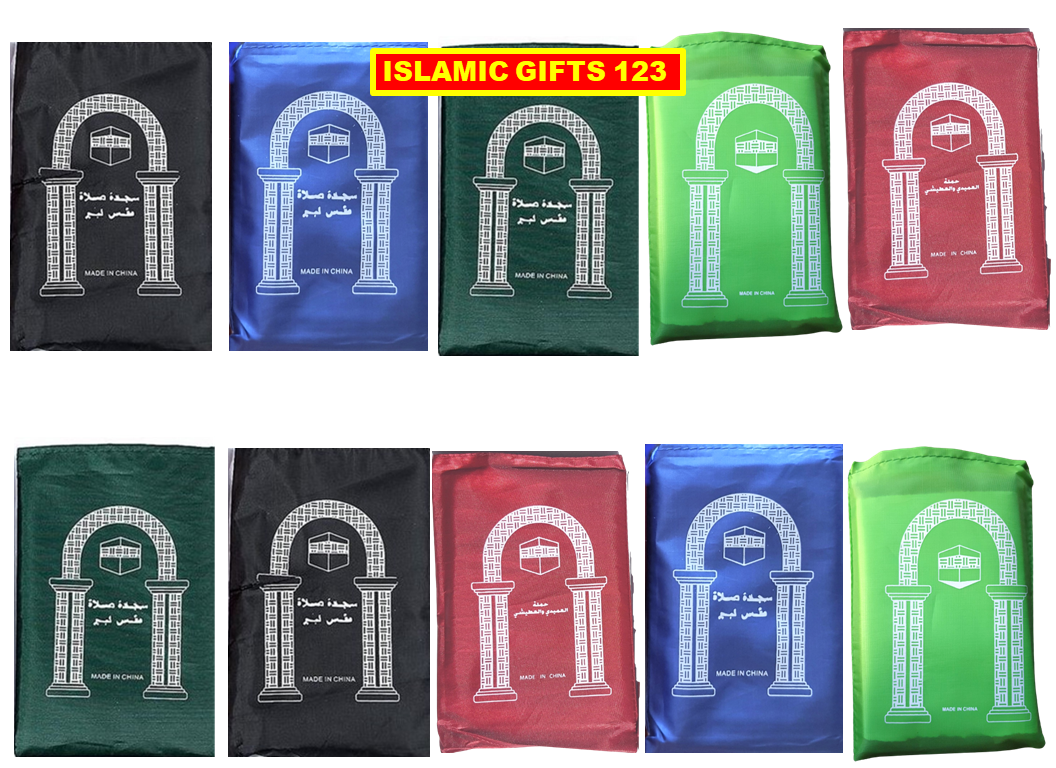 50 Pcs Mini Pocket Portable Travel Prayer Praying Rug Mat Namaz Carpet ...