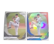 2020 Panini Prizm (×2) Red White/Base, Zac Gallen RC (D-BACKS) !