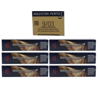 Wella Koleston 6 x 60 ml 9/03 lichtblond natur gold Set