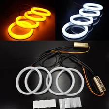 Cotton Daul Color LED Angel Eye Switchback W+A DRL Fits 04-06 E46 2D 330ci 325ci