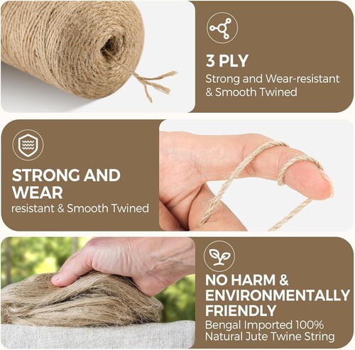 Natural Jute Twine 800 Feet Long - Picture 2 of 5