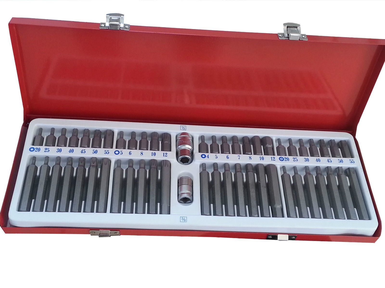 Kit Inserti 54 Pz Torx/Brugola/XZN per Manutenzione Auto e Moto