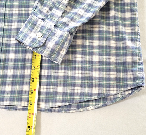 Faherty Supima Oxford Button Down Hemd Herren Gr.~XXL Blau/Grün Stretch Baumwolle - Bild 8 von 12