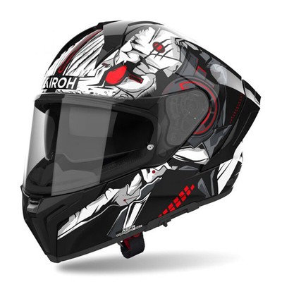CASCO INTEGRALE AIROH MATRYX S Bianco,nero,rosso Nytro