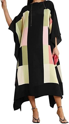 Designer Boat Neck Printed Softy Silk Caftans for Women Occasion Party Wear 