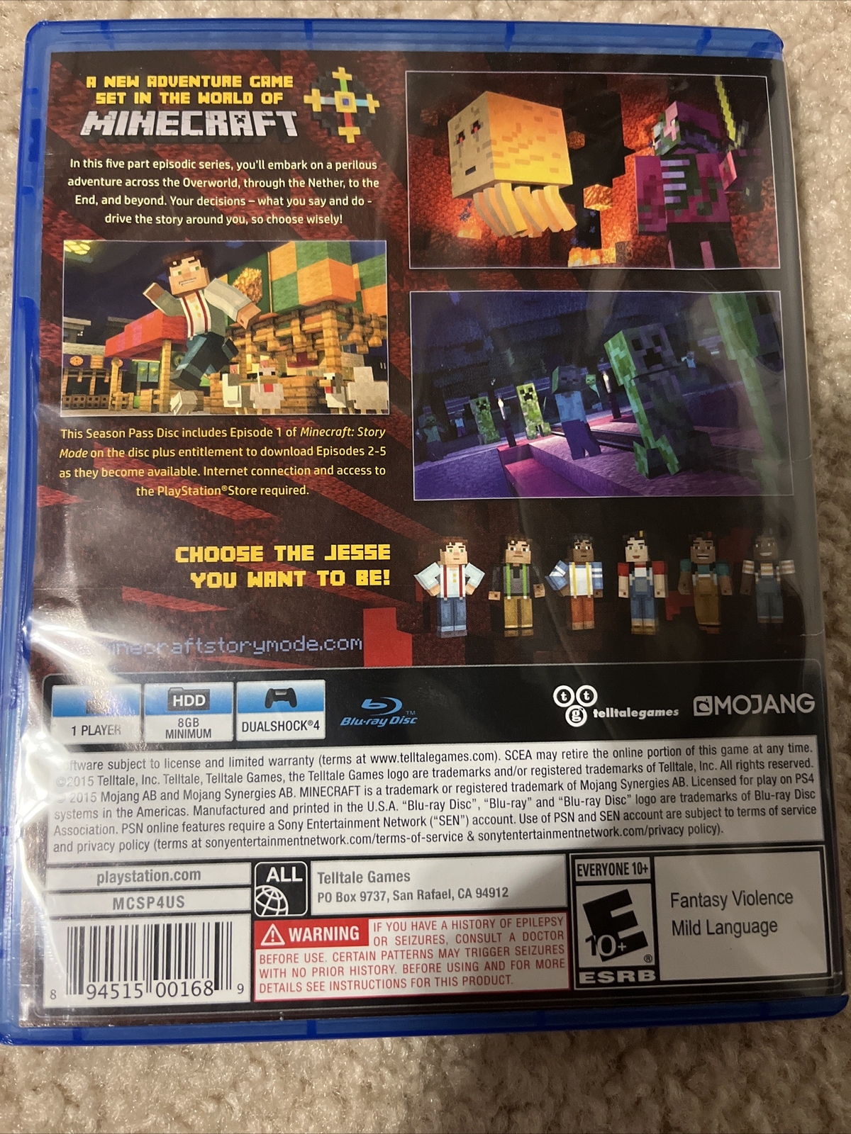 minecraft-story-mode-season-pass-disc-playstation-4-894515001689-ebay