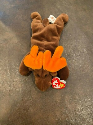 Chocolate the Moose Original 1993/94 Beanie Baby w/ P.E. Pellets, Many errors