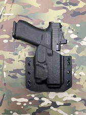 Black Kydex Light Bearing Holster for Glock 43X MOS Surefire XSC