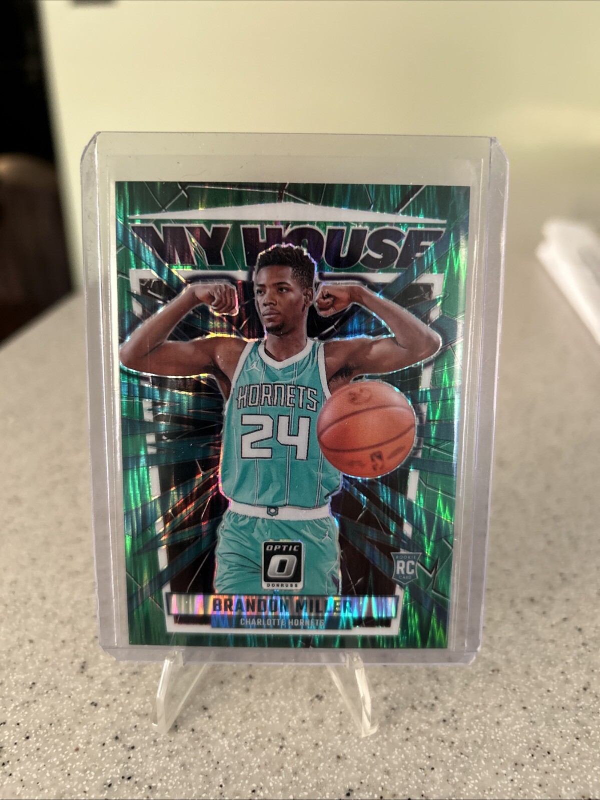 2023-24 BRANDON MILLER -Panini Donruss Optic - My House Green Shock Prizm