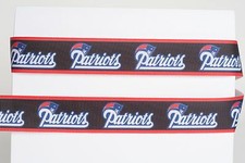 NEW ENGLAND PATRIOTS FOOTBALL 7/8" GROSGRAIN RIBBON 1,3,5,10 YARDS SHIP FROM USA